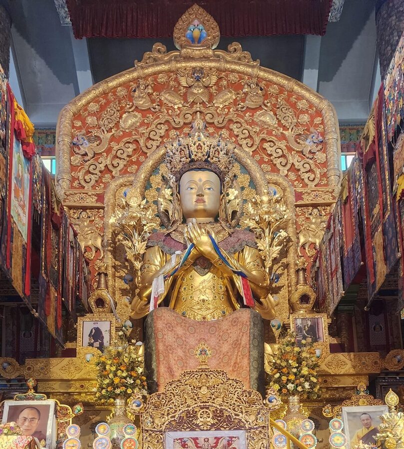 Inner sanctum of Sherab Ling Monastery near Bir