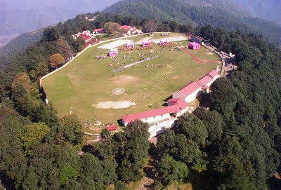 The Chail Cricket Ground at 2,444 metres altitude, the highest cricket ground in the world
