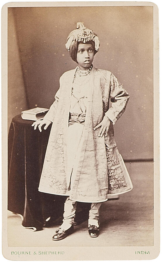 Photograph of Maharaja Rajinder Singh of Patiala State, taken by Bourne and Shepherd around 1880.