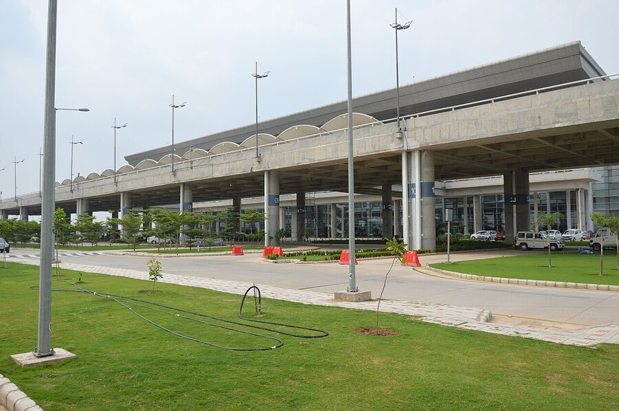 Terminal building of Chandigarh International Airport at Mohali, the most useful air gateway for Manali