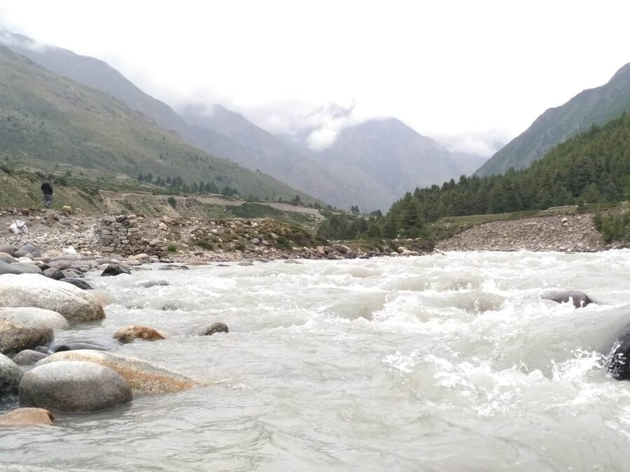 The Baspa river running past Chitkul in Kinnaur