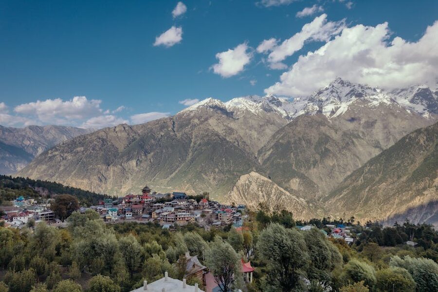 A village in the Kinnaur district of Himachal Pradesh from above