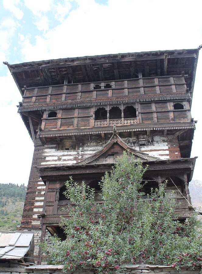 Kamru Fort, the medieval citadel above Sangla in Kinnaur
