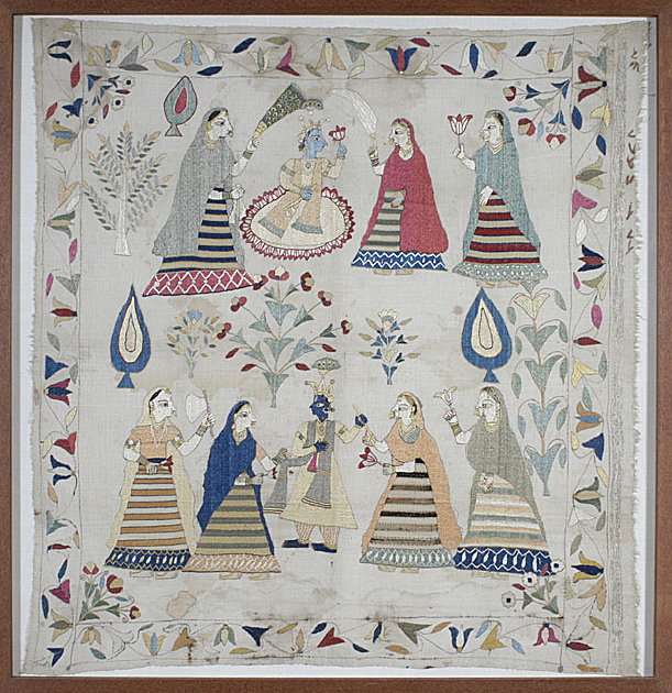 Chamba Rumal traditional double-satin embroidery from Chamba town.