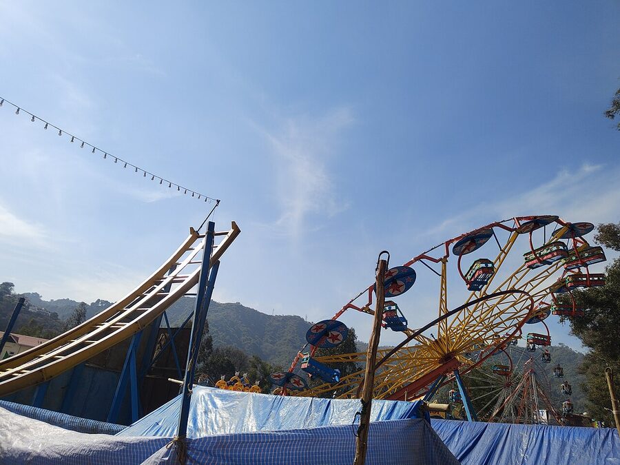 Mandi Shivratri Fair palanquin procession at Paddal Maidan, Himachal Pradesh.