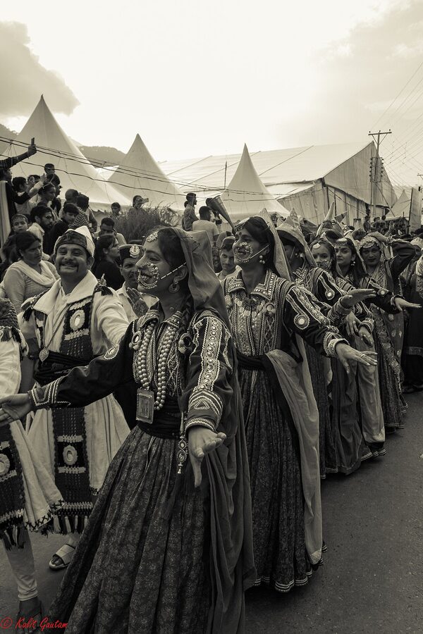 Chamba folk dance performance during a public festival in Himachal Pradesh.