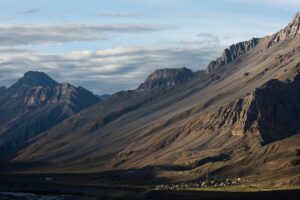Snow-capped Himalayan peaks above the Spiti Valley in Himachal Pradesh