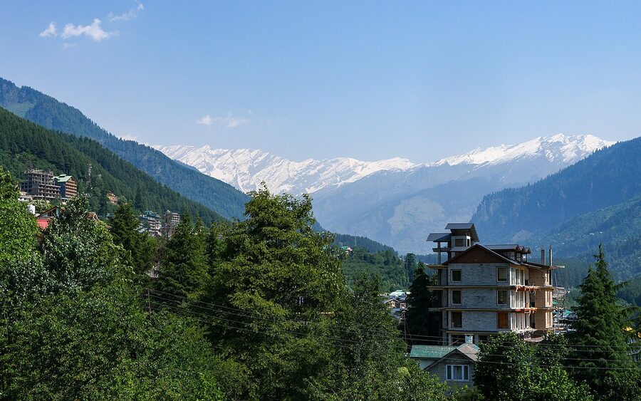 Snow on the Rohtang Range above Manali in May