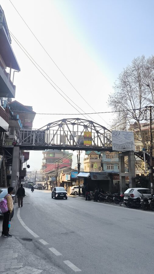 The Akhara Bazaar in Kullu town, the main market street.