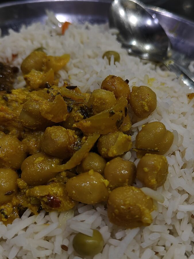 White Chana Madra, the slow-cooked yoghurt-based chickpea curry of Himachal Pradesh.
