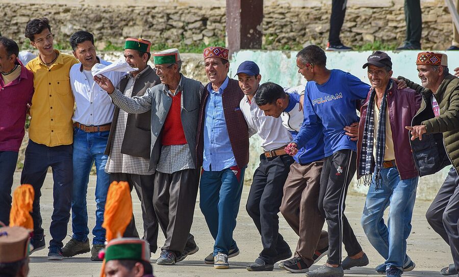 Himachali Nati folk dance performed in traditional dress.