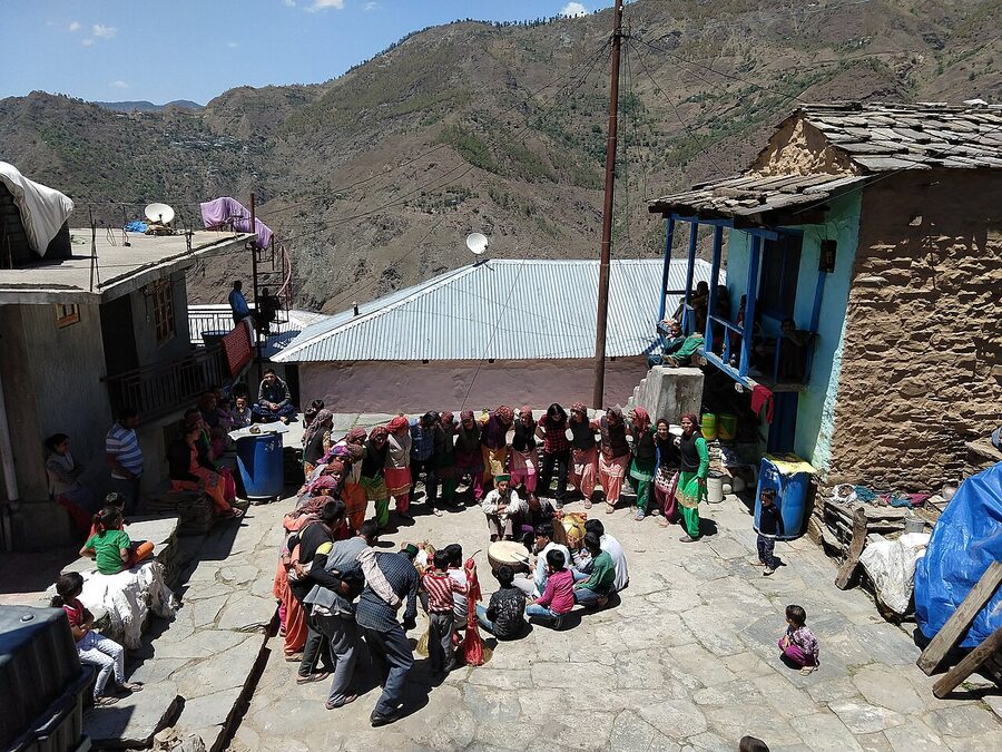 Nati folk dance performance from Himachal Pradesh.
