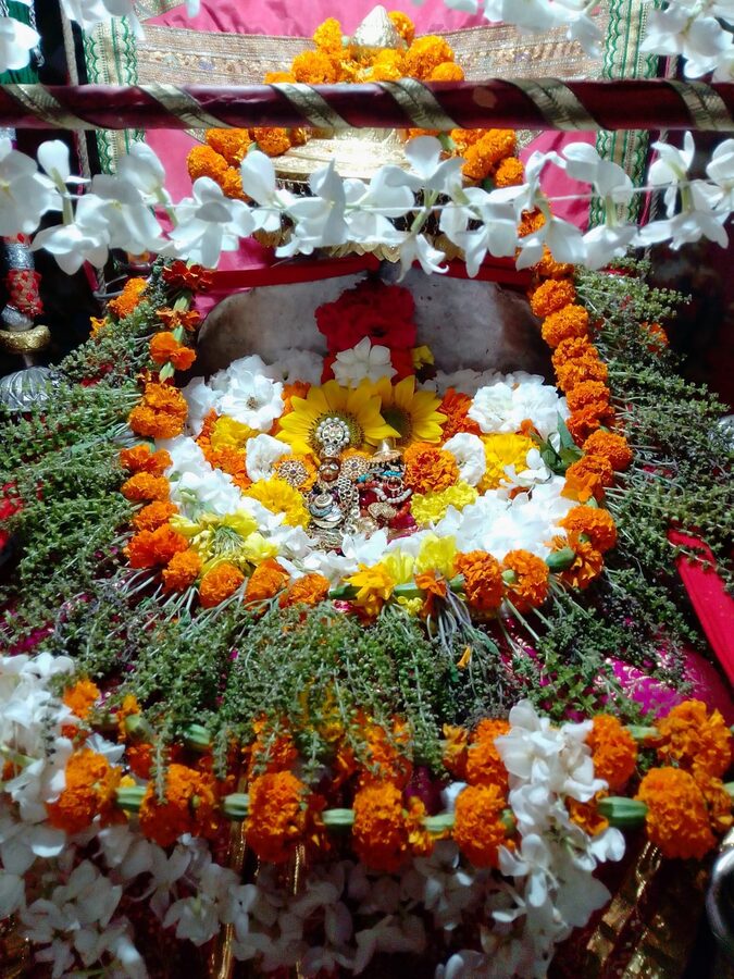 Raghunathji and Mata Sita idols at the Sultanpur temple, Kullu.