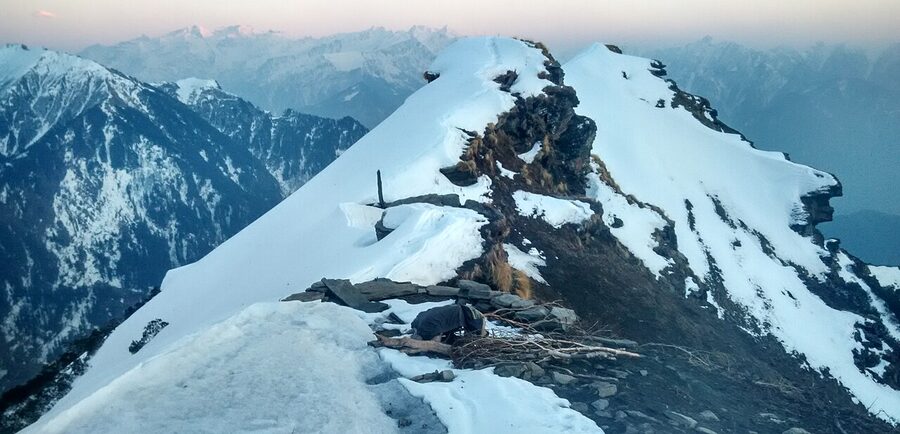 The Chandrakhani Pass on the trekking route between Kullu and Malana