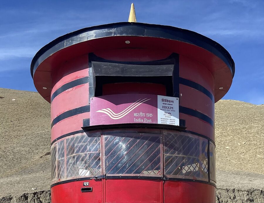 Hikkim post office in Spiti Valley, billed as the world's highest functioning post office at 4400 metres.
