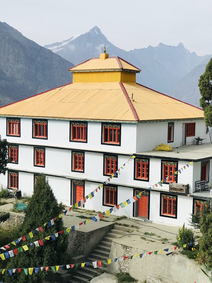 Shashur Monastery above Keylong in the Lahaul valley, Himachal Pradesh.