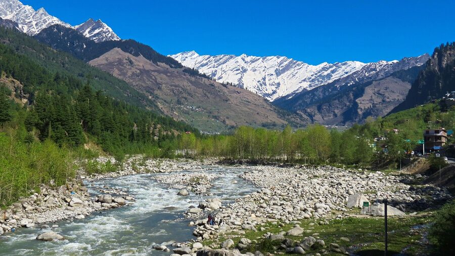 The Himalayan landscape around Manali, Himachal Pradesh, India.