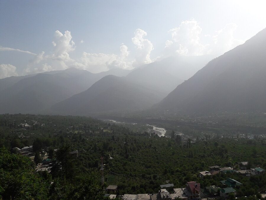 Naggar Castle and the village it anchors, Kullu district Himachal Pradesh.