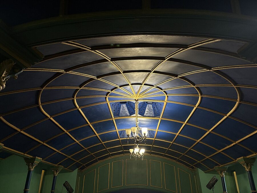 The interior dome of the Gaiety Theatre Shimla, an 1887 Victorian Gothic theatre.
