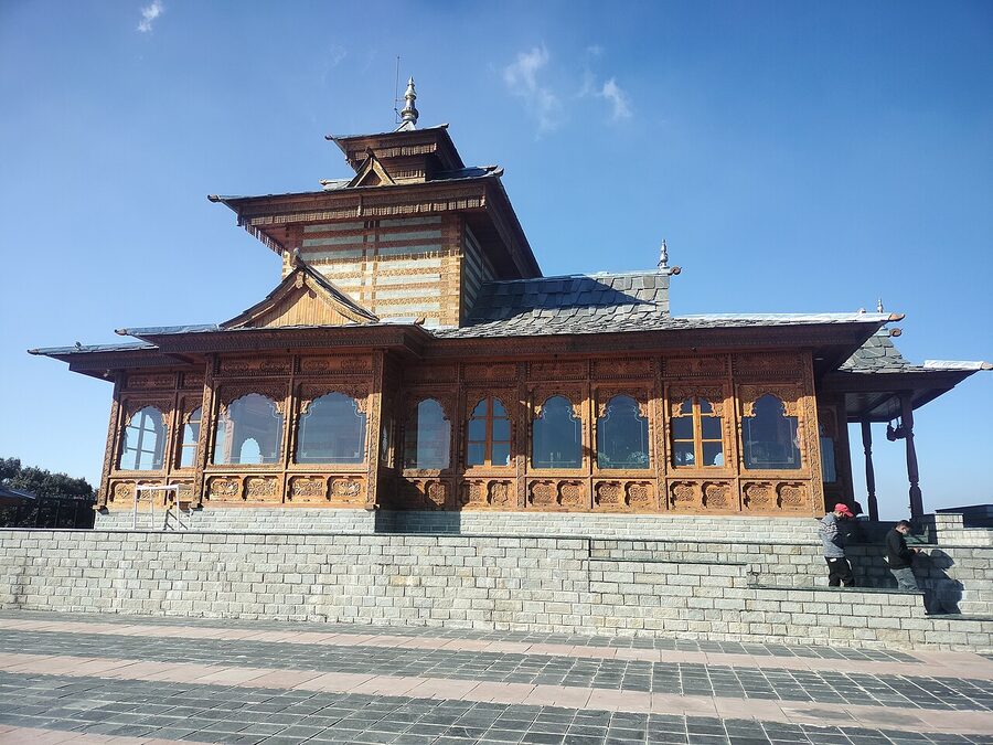 The Tara Devi Temple on a hilltop about 11 km south of Shimla.