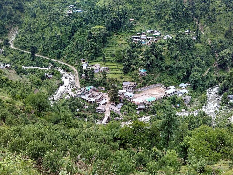 Bathad village in the Plachen sub-valley, Kullu district, Himachal Pradesh